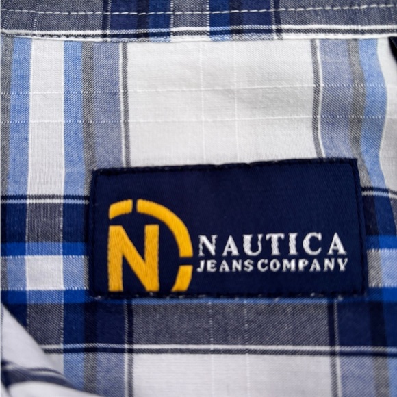Nautica Men’s Plaid Short‑Sleeve Button‑Up Shirt – Size Large – EUC - Picture 7 of 8